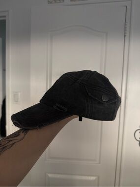 Men's Black Casual Cap - Unbranded